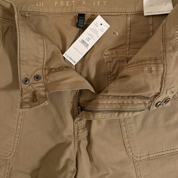 NWT WHBM High Rise Pret-A-Jet Slim Ankle Pants, Toasted Hazelnut Size 12L - Picture 4 of 9